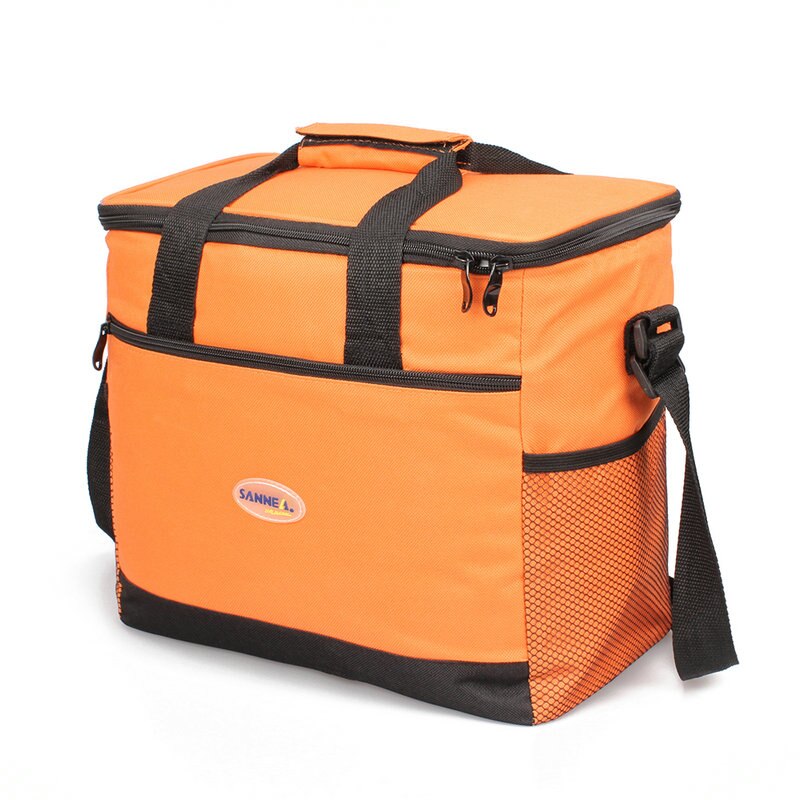 Sanne 16L Grote Capaciteit Thermische Picknick Tote Voedsel Opslag Koeltas Voor Familie Geïsoleerde Ice Cooler Tassen Voor Vrouwen Mannen buiten: Orange