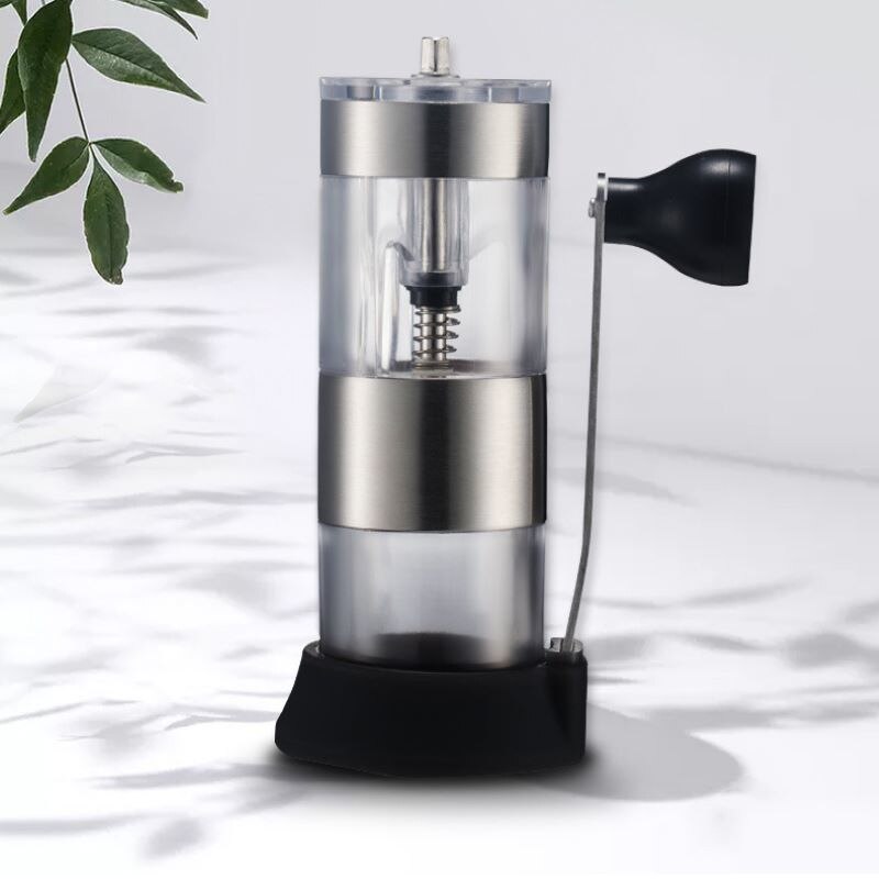 Silver Coffee Grinder Stainless Steel Hand Manual Handmade Coffee Bean Burr Grinder Grinder Kitchen Tool Grinders