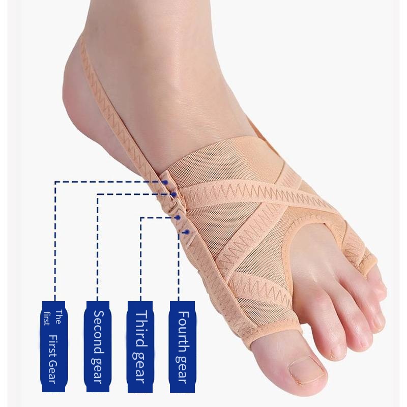 Stoff Ballen Korrektor Atmungsaktive verstellbare Hallux Valgus Ärmel Abstandshalter Separator Zehenkorrektur Sport Ballen Socken Laufen