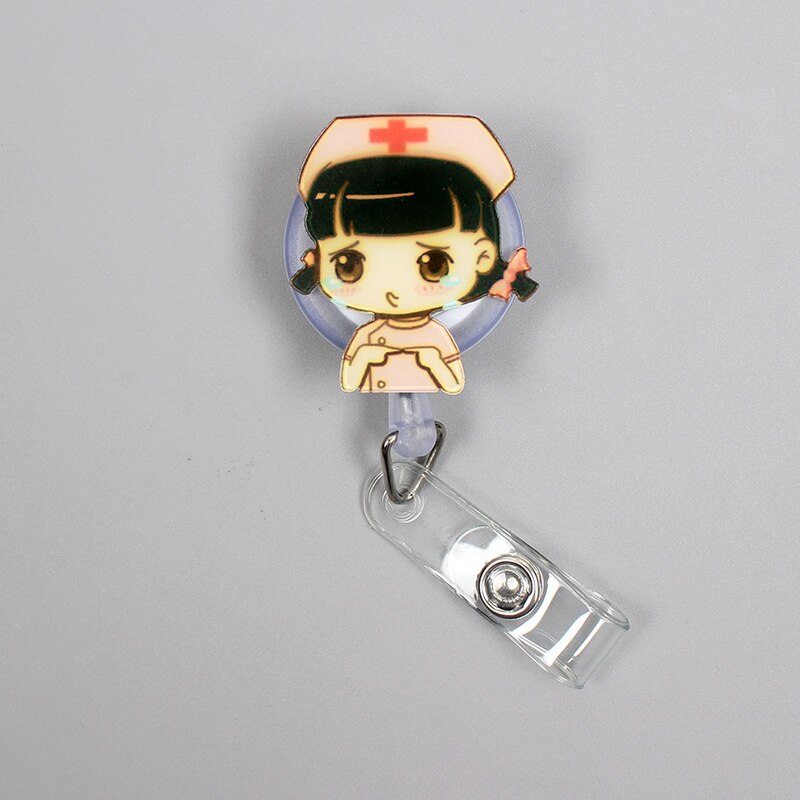 Pour hôpital médecin et infirmière Clown rétractable support de badge bobine fille infirmière exposition Enfermera garçon fille nom carte poitrine: 3