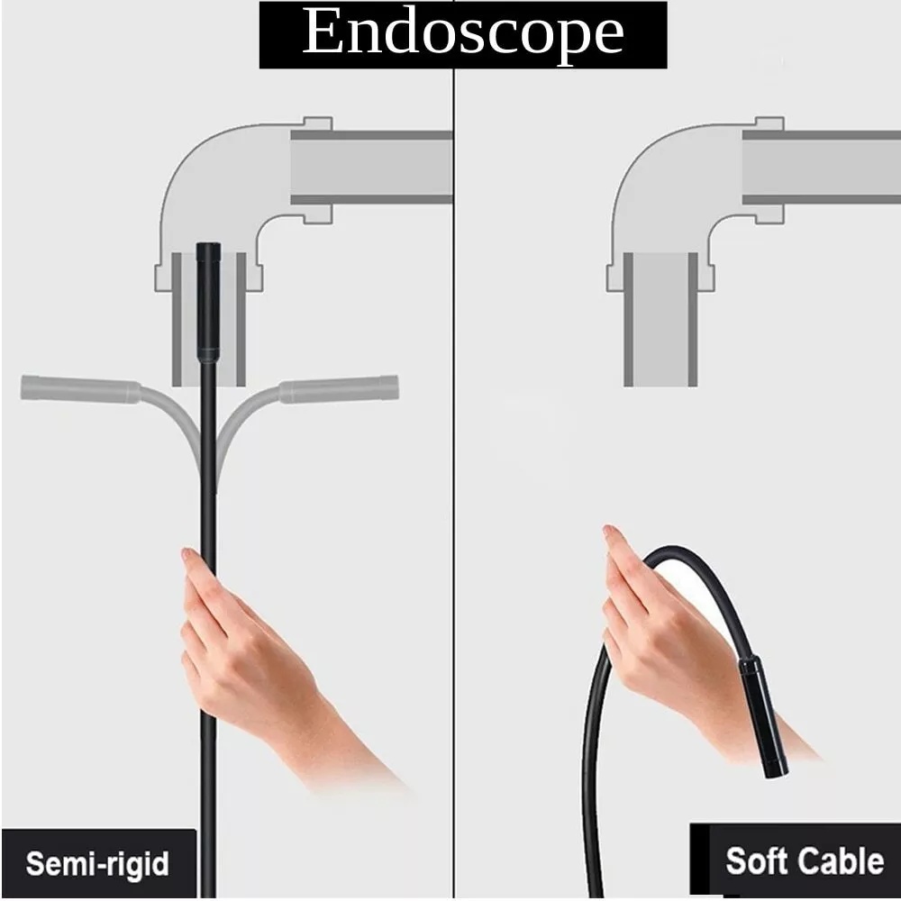 8mm endoscoopcamera 1200P HD USB-endoscoop met 8 LED 1/2/5/10M flexibele kabel Waterdichte inspectieborescoop voor Android PC