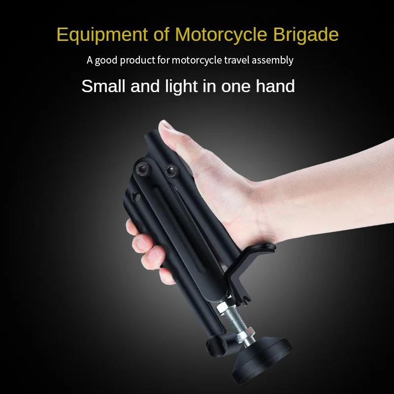 Motorbeugel, wielbeugel, zijbeugel, hek stabiel onderhoud en reparatie, parkeerbeugel, opvouwbare draagbare beugel