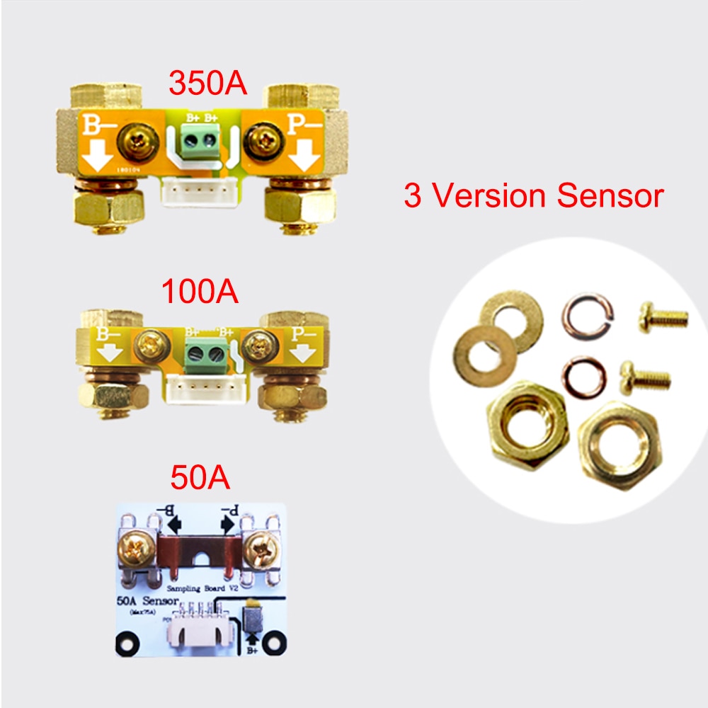 Battery Coulometer TK15 Coulomb Meter Battery Capacity Tester 80V 50A 100A 350A Lithium Battery Monitor LCD Power Level Display