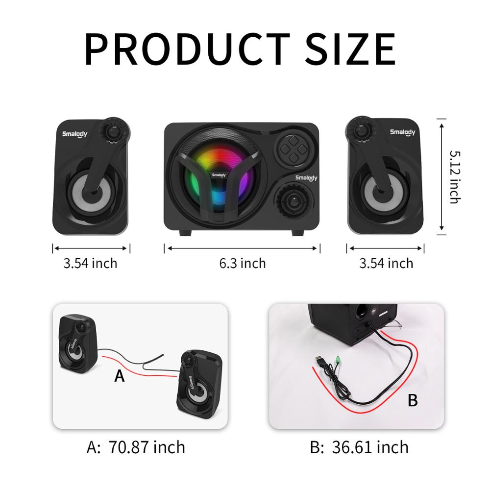 Trådlös bluetooth högtalare dator tv dator bärbar dator usb högtalare musik kolumn högtalare subwoofer med bärrem fm