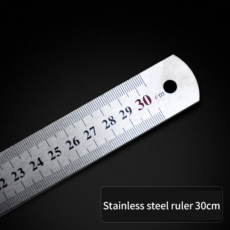 Stainless steel ruler 20 cm thick long steel ruler 15cm30cm40cm50cm sewing engineering ruler student stationery school supplies