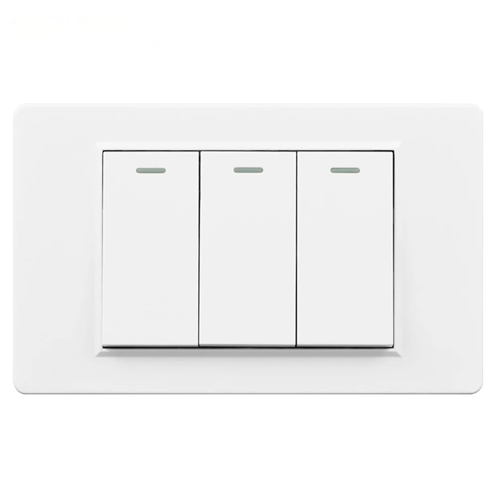 118- vägs strömbrytare för vägglampa i plast från usa , 1/2/3/4- vägs strömbrytare för trappsteg , 220v led-lampor, dimmer för fläkthastighetsregulator: Brun / 380v