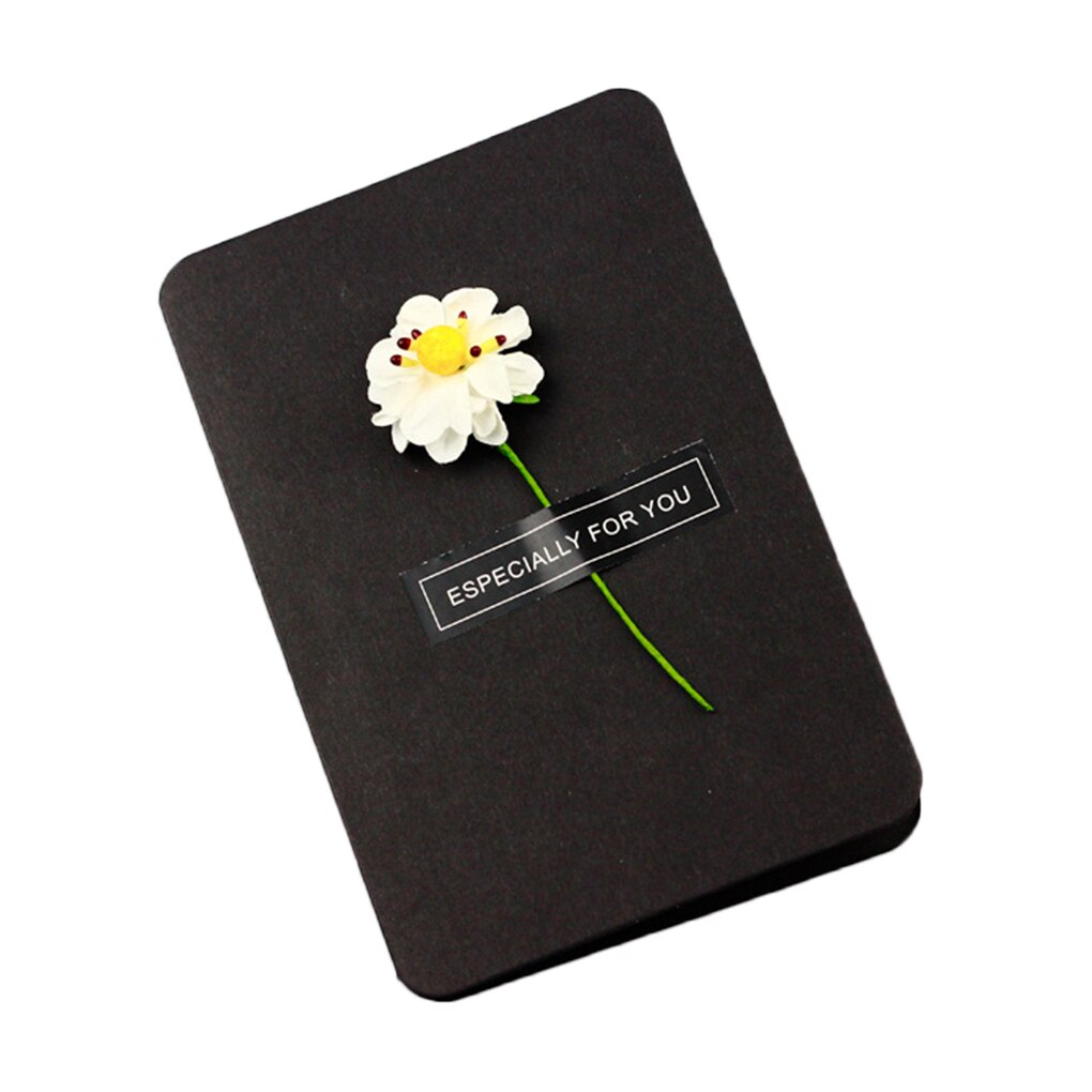 Cartes de vœux en papier Kraft, DIY, avec enveloppe, fleurs sèches faites à la main, décorations de de mariage et d'anniversaire, fournitures,: NO.5