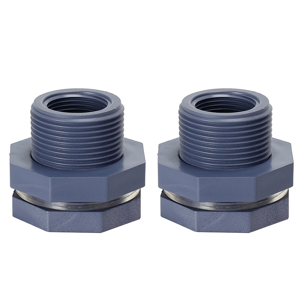 2 stk hagetapp pvc plast jord universell hjemmeadapter regntønne innvendig gjenget slangetetning vanntankkobling 3/4 tommer