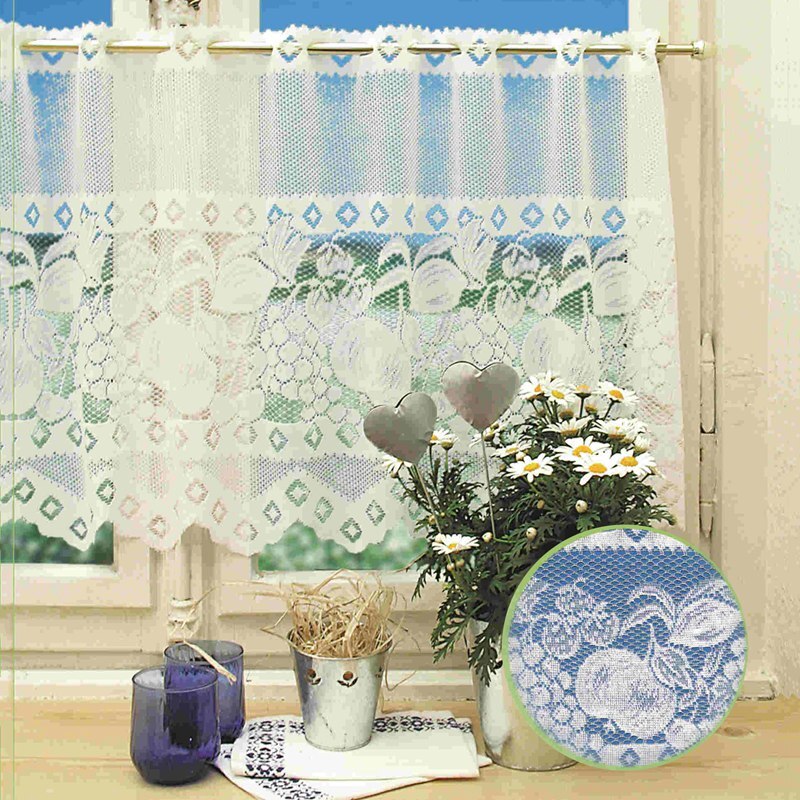 Volant Tule Halve Gordijn Kant Panel Drape Voor Thuis Decoratieve Kant Venster Sheer Deur Korte Gordijnen Ademend Volant