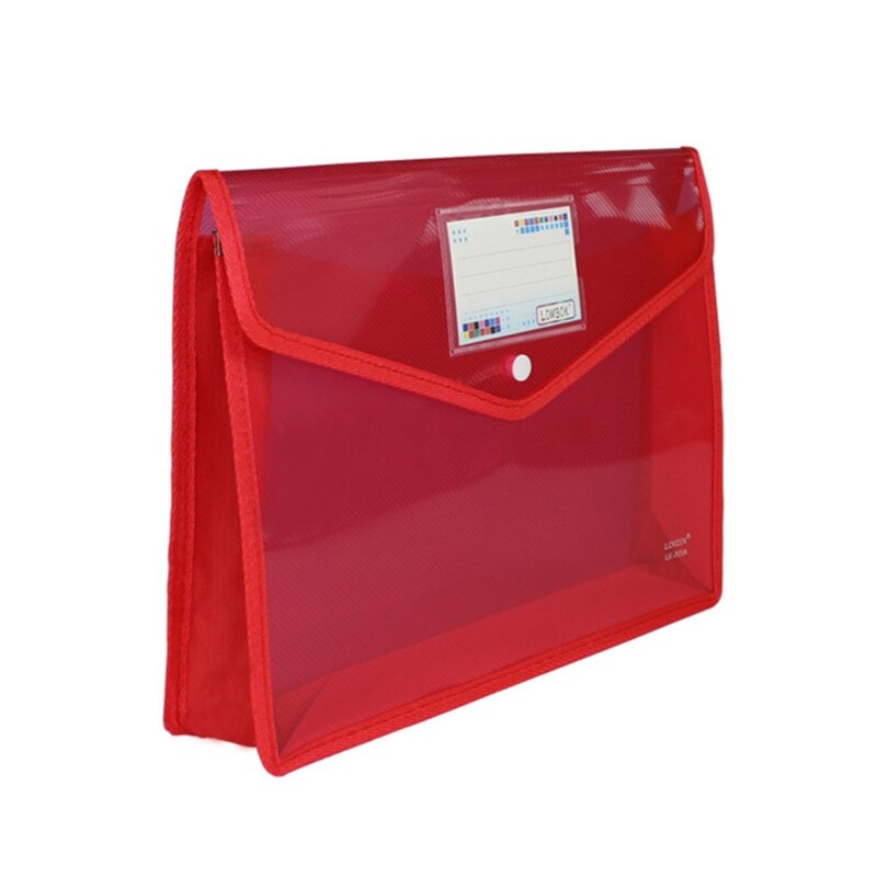 A4 b4 transparante documentenorganizers, driedimensionale archieftassen, papieren mappen voor kantoor en thuis: Rood