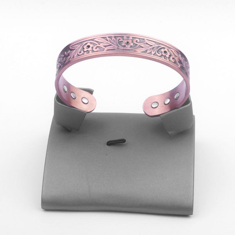 Trend Magnetische Rood Koper Anti Vermoeidheid Armband Pruimenbloesem Breed Gezicht Koperen Armband