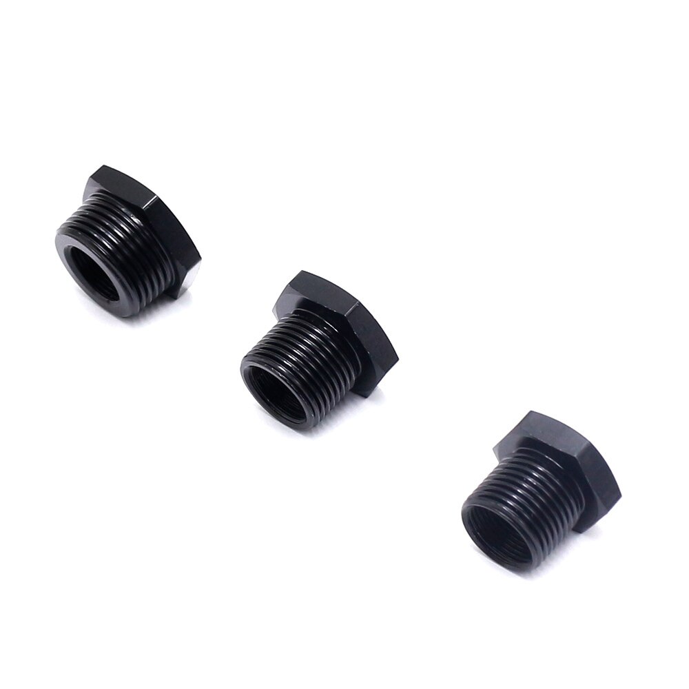 Aluminum Automotive Oil Filter Threaded Adapter 5/8-24 to 13/16-16 3/4-16 3/4 NPT Black Threaded Screw Adapter