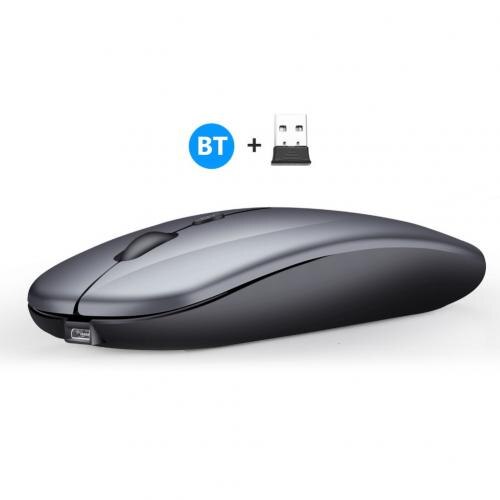 2.4G bezprzewodowy USB akumulator Bluetooth 5.0 cichy do gier myszka do PC Laptop: G
