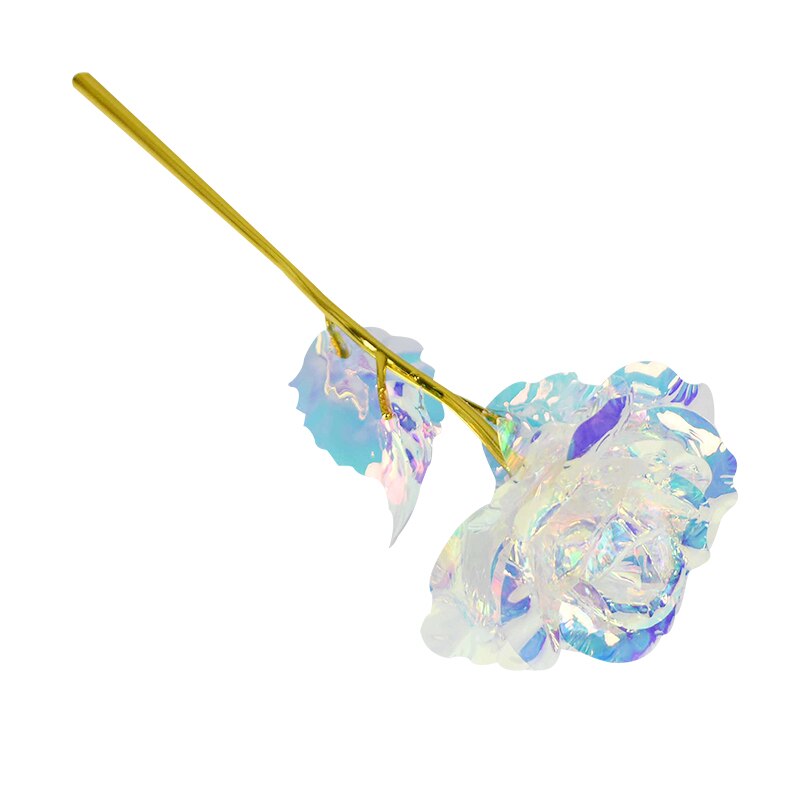 Sztuczna róża wieczna kolorowe diody doprowadziło światło sztuczne kwiaty świecące dekoracje ślubne z różami walentynki noworoczny prezent róże: B01 nie lekki