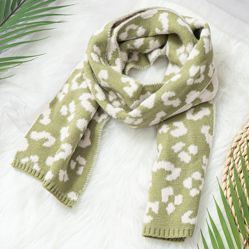 Kids Jongens Meisjes Winter Warm Breien Sjaal Hoed Handschoen Kinderen Baby Sjaals Effen Kleur Geel Rood Gebreide Caps: F(1pc scarf)