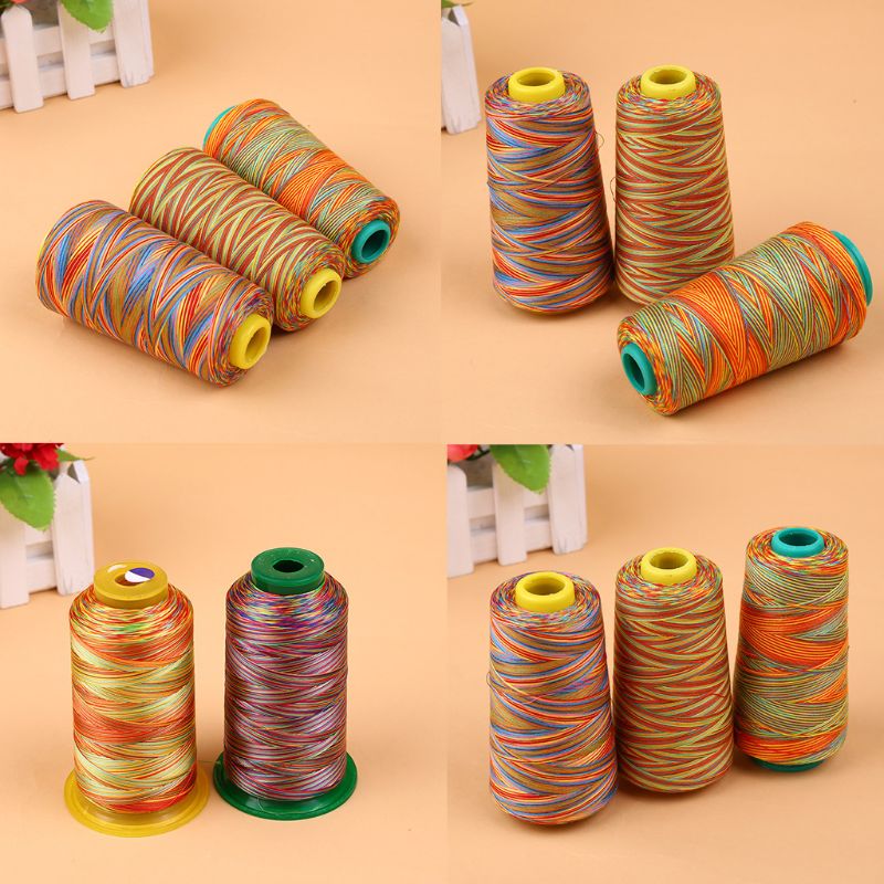 Colorful Sewing Machine Thread Set Nylon Quilting Thread Embroidery Thread Spool Applique on Clothing Sewing Accessories