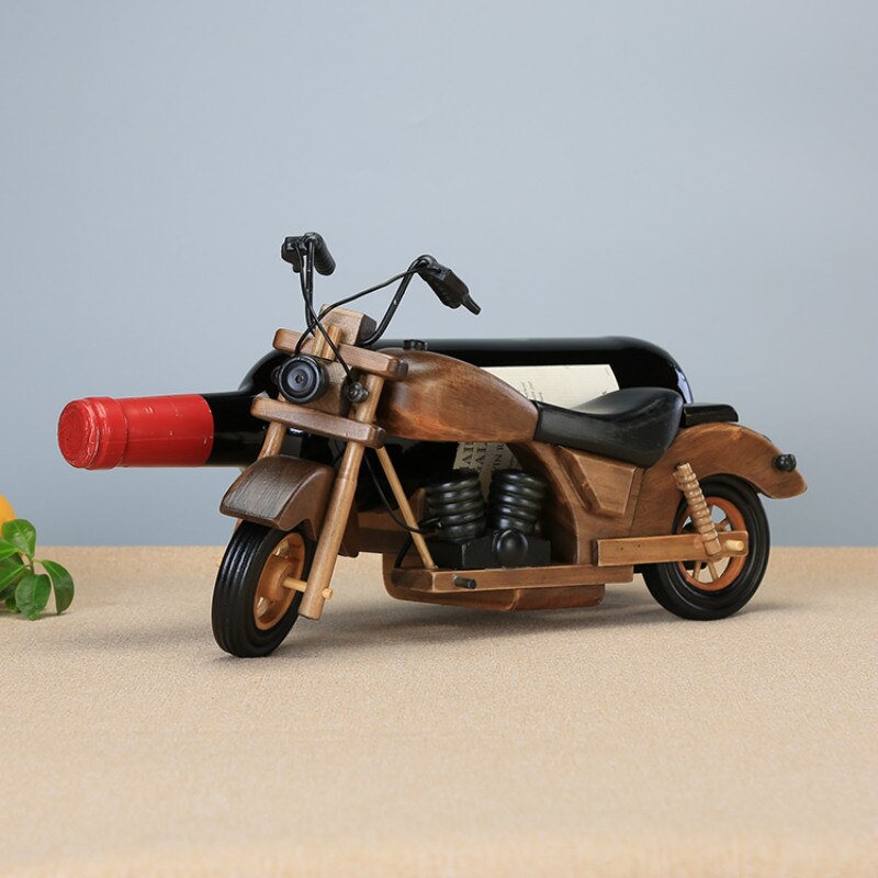 Handmade wooden Wine Racks Motorcycle wine rack Home Kitchen Bar Accessories Wine Bottle holder Decor Display Shelf mx11191535