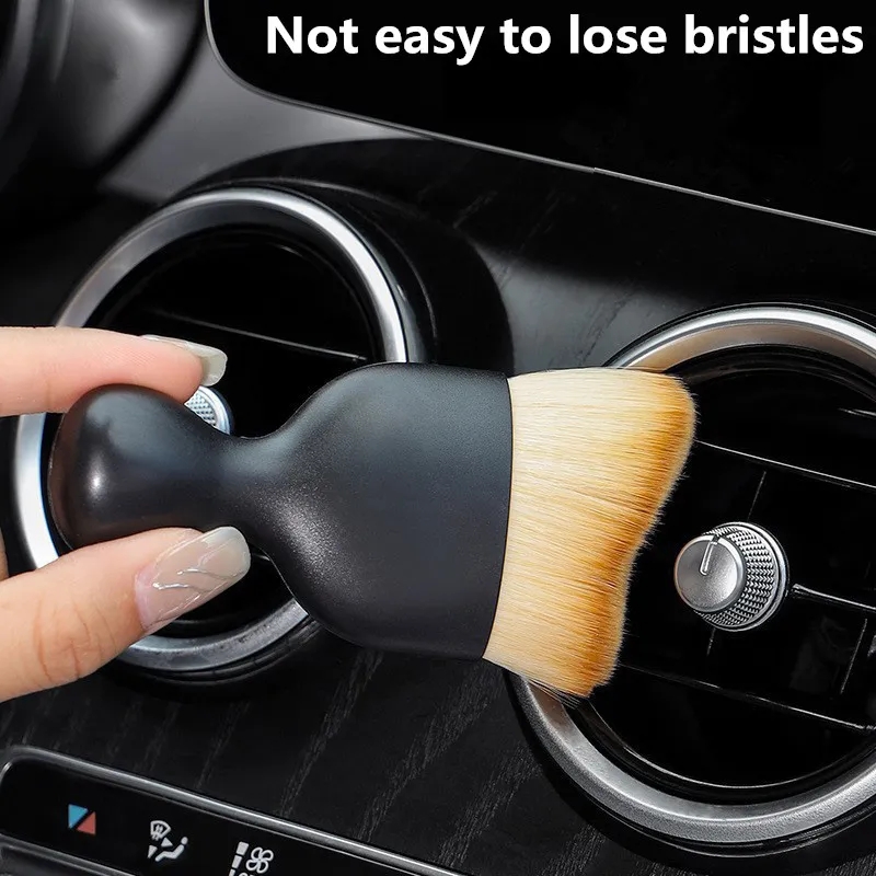 Brosse pour Livres d'Nikde Voiture, Outil de Nettoyage de Console Centrale, Sortie d'Air, Souple avec Coque, Anti-Poussière pour Crevasse