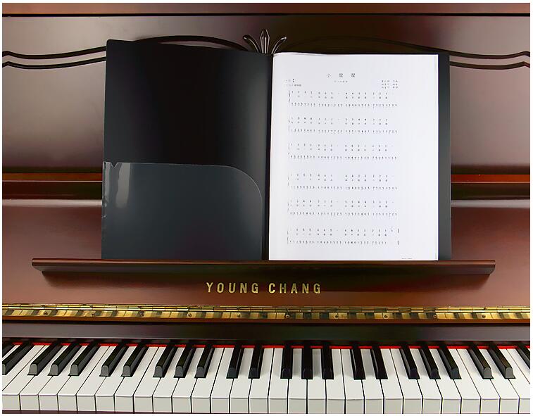 A4 Muziek boek map/Band Koor Map wit zwart