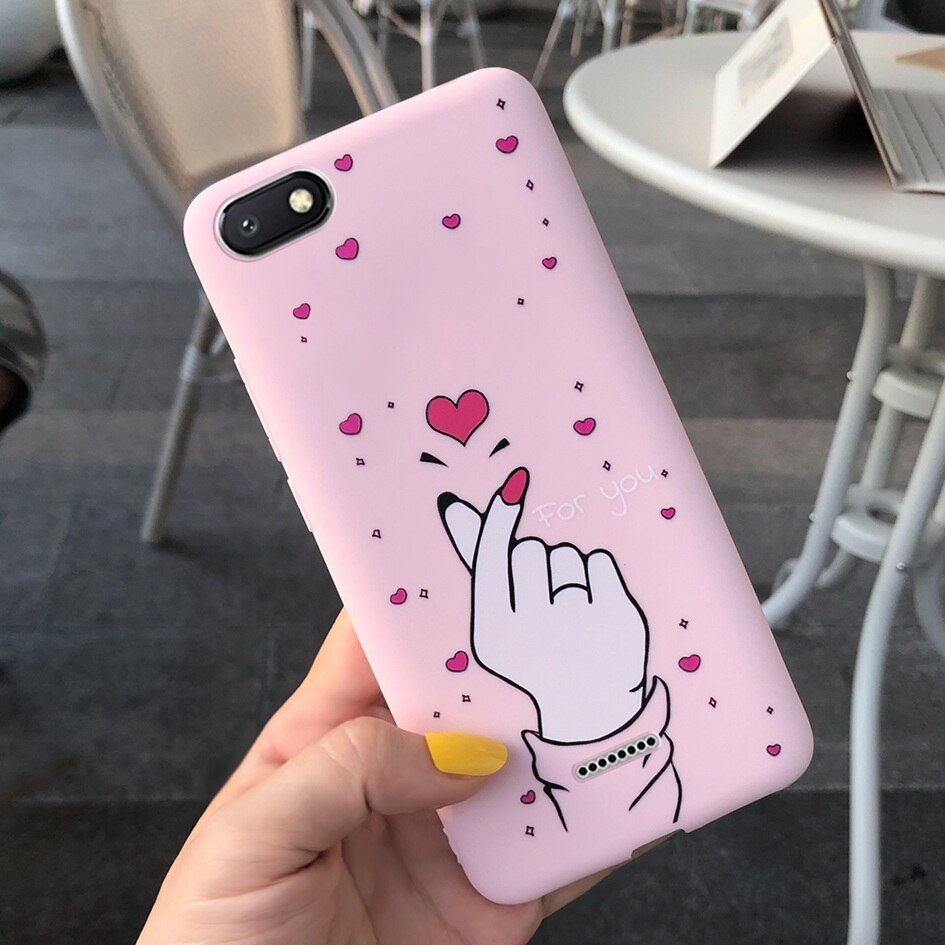Voor Xiaomi Redmi 6A Case Cover Zachte Siliconen Kat Cactus Liefde Hart Brief Telefoon Cover Case Voor Xiomi Redmi 6A 6 EEN A6 Telefoon Funda