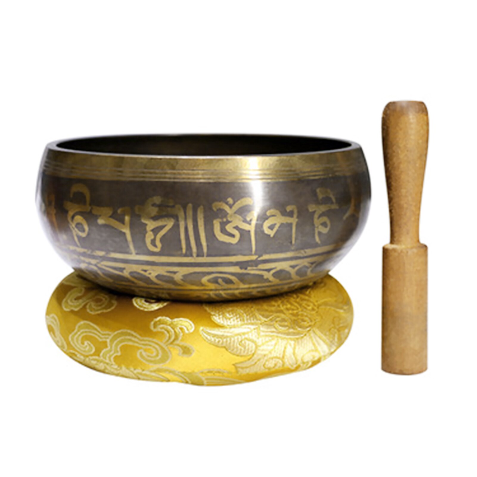 Relaxation Mindfulness Tibetan Singing Bowl Set Hand Hammered With Cushion Stick Portable Yoga Chanting Buddhist Easy Play