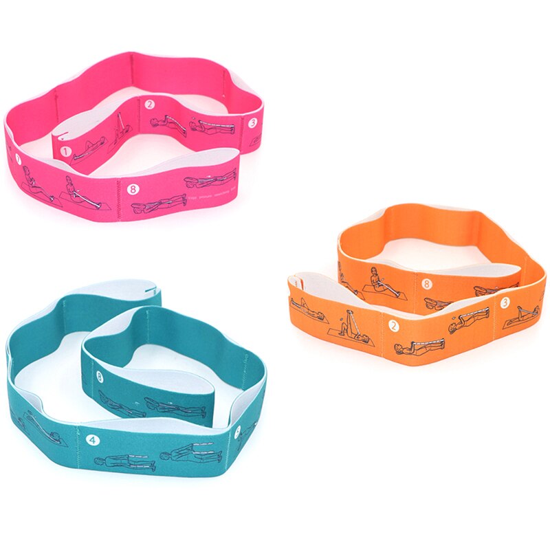 Gymnastik vuxen latin träningsband pilates yoga stretch motståndsband fitness elastiskt band rosa röd