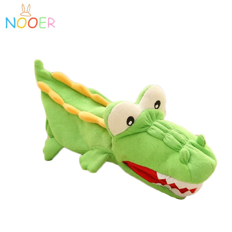 Nooer 1pcs crocodile hand puppet plush hand puppet crocodile plush toys for children kids birthday