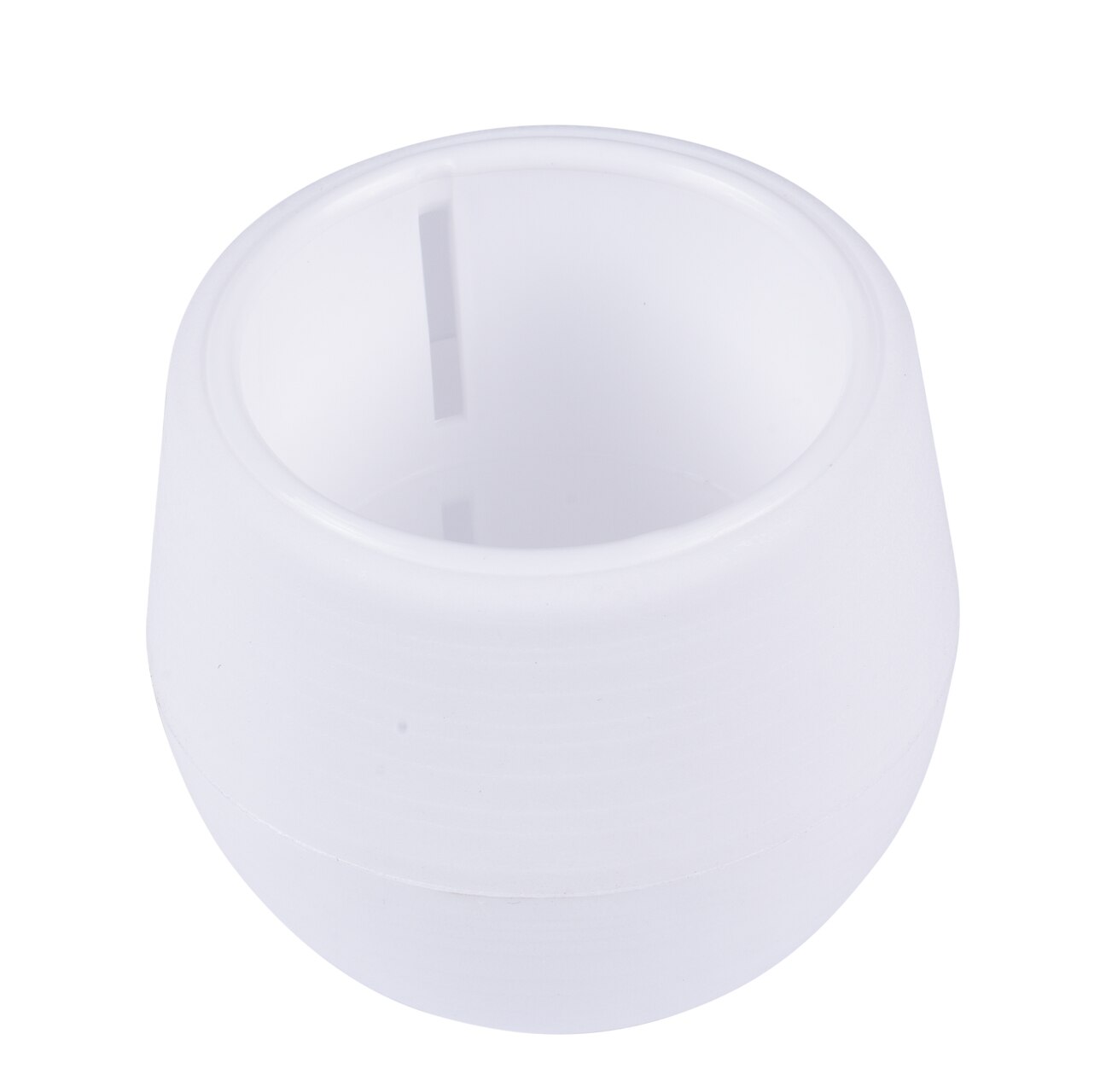 Mini Colourful Round Plastic Plant Flower Pot Garden Home Office Decor Planter Desktop Flower Pots: White