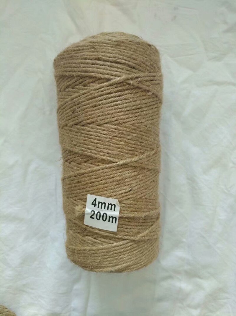 Promotional price knitting rope 1mm--5mm natural jute rope line hand woven tag tied rope