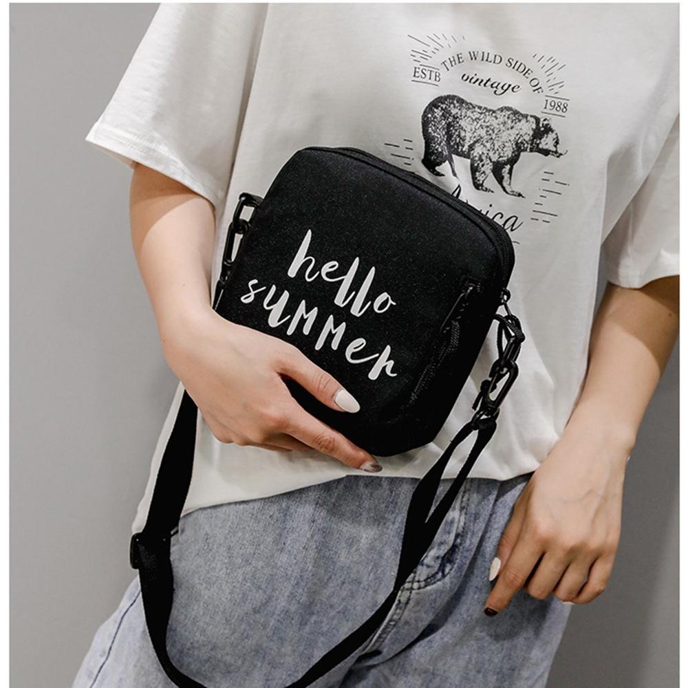 Letter Print Canvas Cross Body Bag For Women Small Shoulder Bag Mini Messenger Bags Phone Coin Bags Purse #15