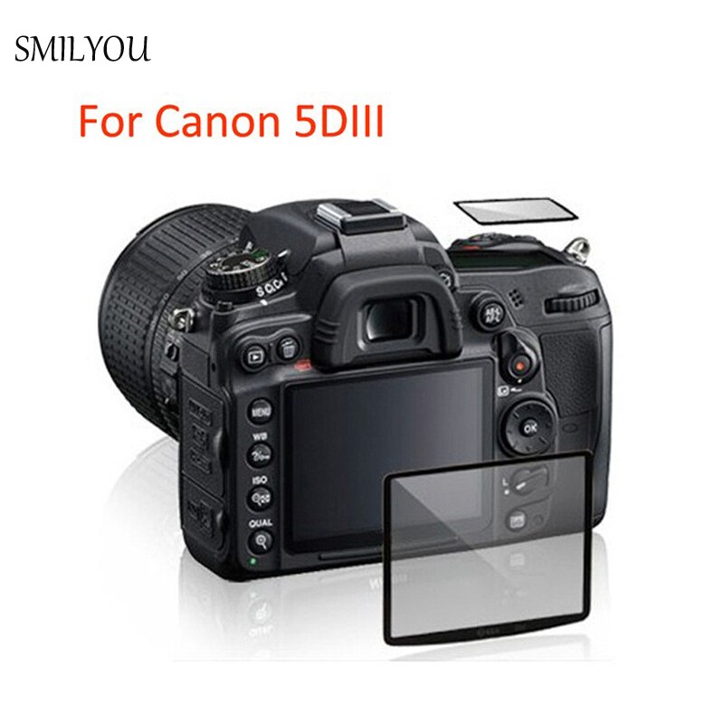 SMILYOU 1 Stks Professionele LCD Optische Glas Screen Protector voor Canon 5 DIII Compact Glas Beschermfolie camera accessoires