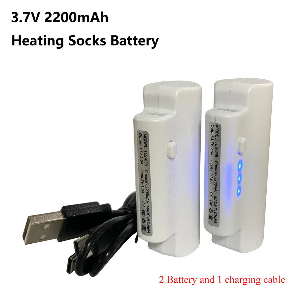 Winter Heated Socks Batteries 7.4V 3000mah 5V 5000mah Li-Polymer Battery Packs For Warm Gloves Clothes Hat Charger Power Bank: PURPLE