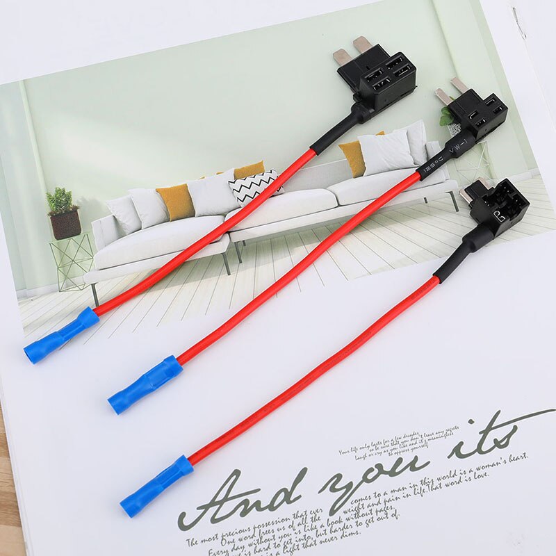 12V MINI SMALL MEDIUM Size Car Fuse Holder Add-a-circuit Fuse Tap Adapter with 10A Micro Mini Standard ATM Blade Fuse