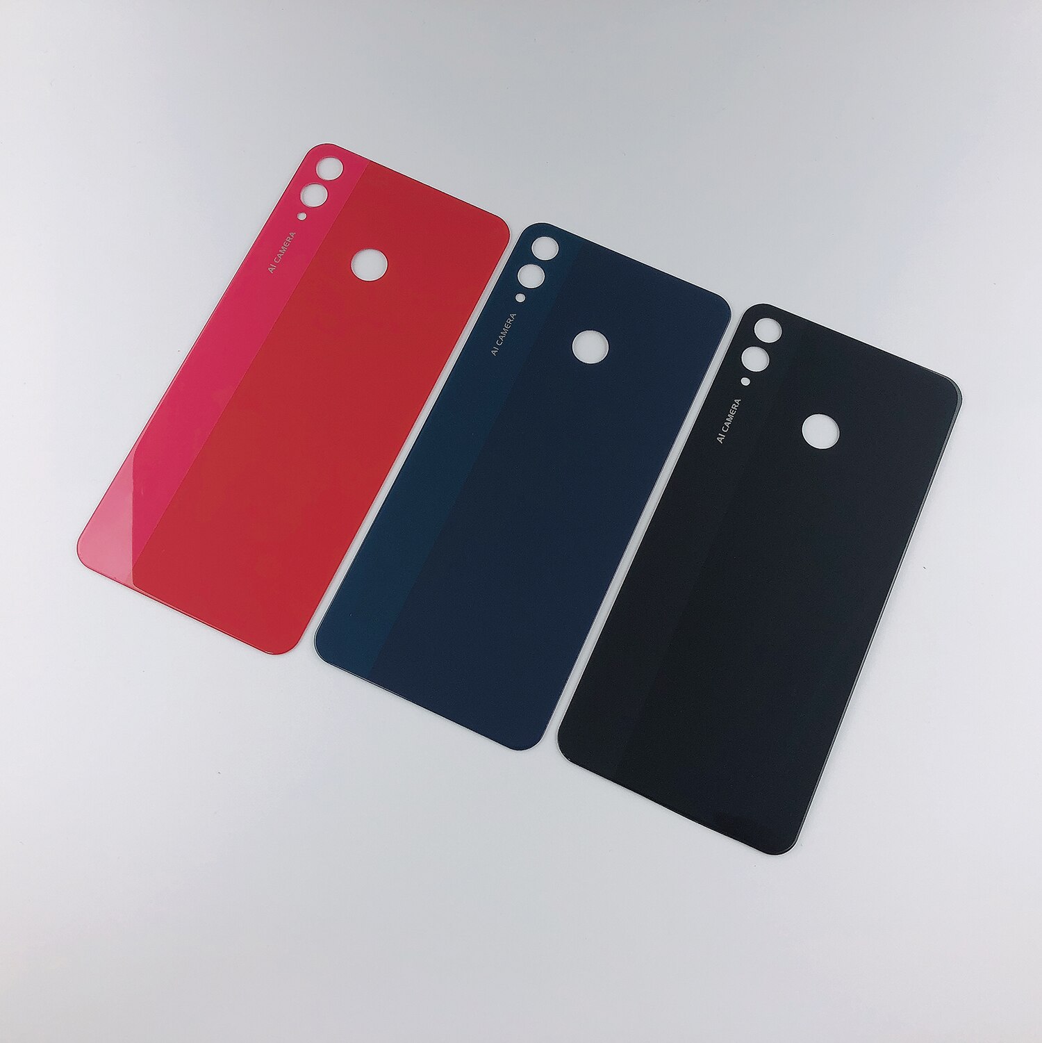 Para Huwei Honor 8X8 X cubierta trasera de la batería de cristal + pegatina