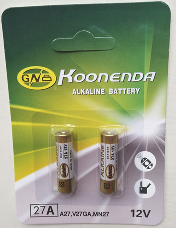 2 stks/partij 27A A27 12 V Alarm-Remote Droge Alkaline Batterij Cellen 27AE 27MN Hoge Capaciteit Auto Afstandsbediening Speelgoed rekenmachine