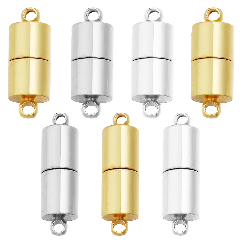 5pcs/Lot Round Strong Magnetic Clasps Magnet End Clasp Connectors for Leather Cord Bracelet Jewelry Hook Making Findings Wholesa