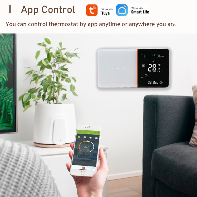 Vancoo Wifi Thermostat Electric Underfloor /Water/ Gas Boiler Programmable Temperature Controller Works With Alexa Google Home
