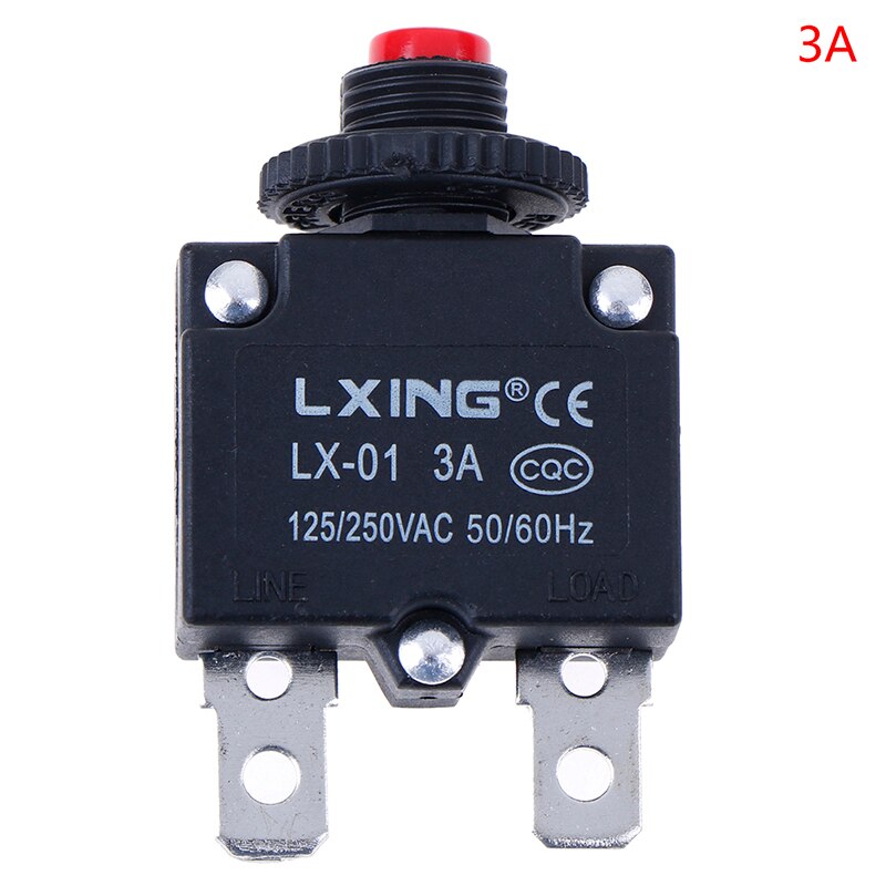 Circuit Breaker Overload Protector Switch Fuse For 3A 4A 5A 6A 8A 10A 15A 20A 30A Thermal Switch Overload Protector Push Button: 3A