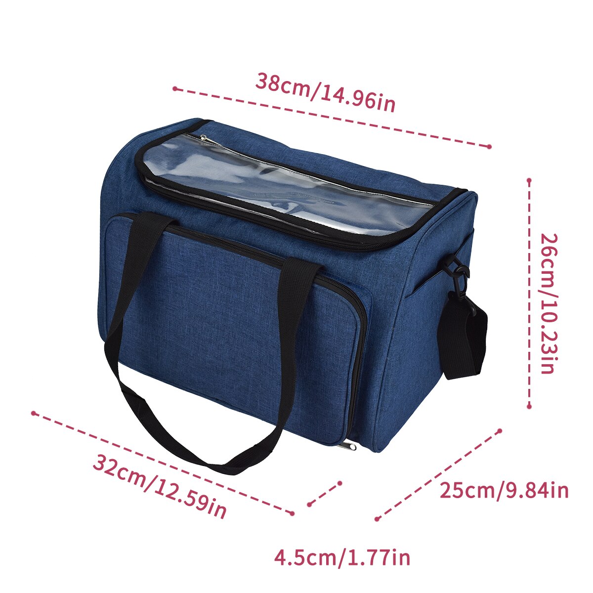 Wol Haak Garen Opbergtas Grote Capaciteit Naaimachine Opbergtas Draagbare Tas Breien Breien Naalden Organizer: Type 3 Blue