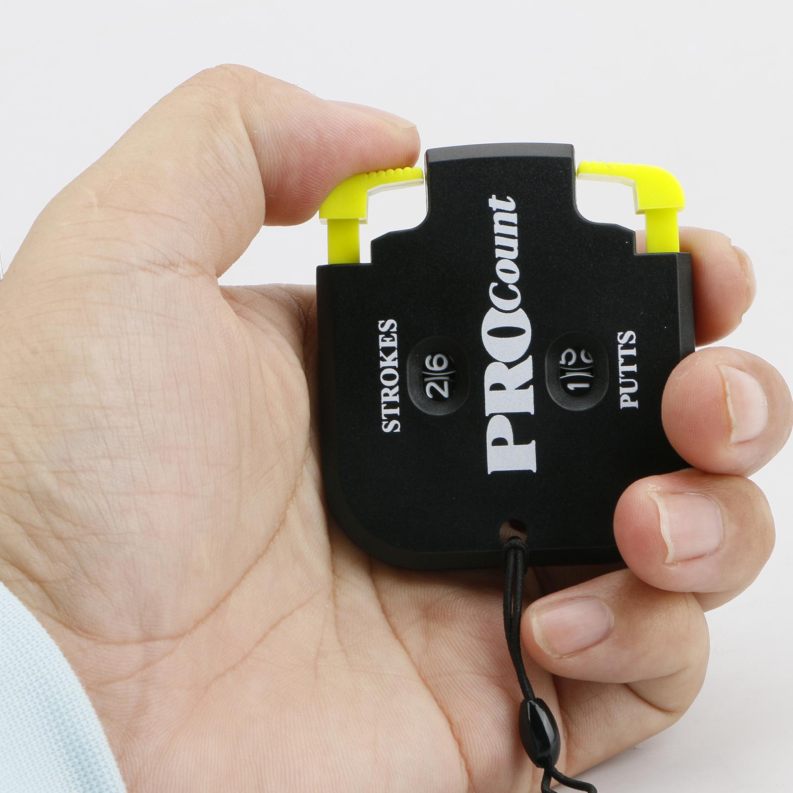 Golf Score Counter Double Dial Scoring System Training Aid Scorekeeper Sport: black yellow