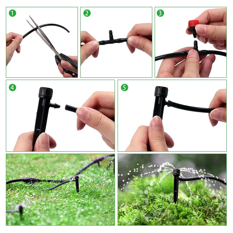 151Pcs Irrigation Kit, 25M Mini Drip Irrigation System With Adjustable Nozzle Sprinkler Sprayer And Dripper Automatic