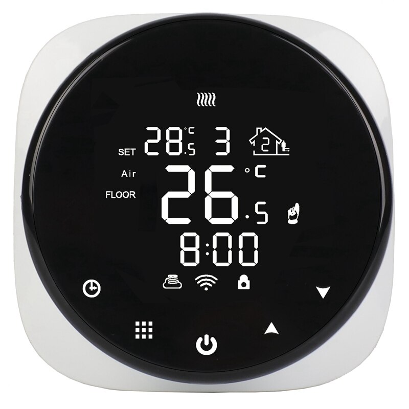 Hy316 Circular Water Underfloor Heating System Wifi Boiler Thermostat Round Programmable Digital Smart Wifi Thermostat: Default Title