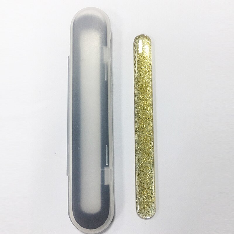9/12 cm farverige slibende nanoglas neglefil polerede manicure-filer: Gul -12cm