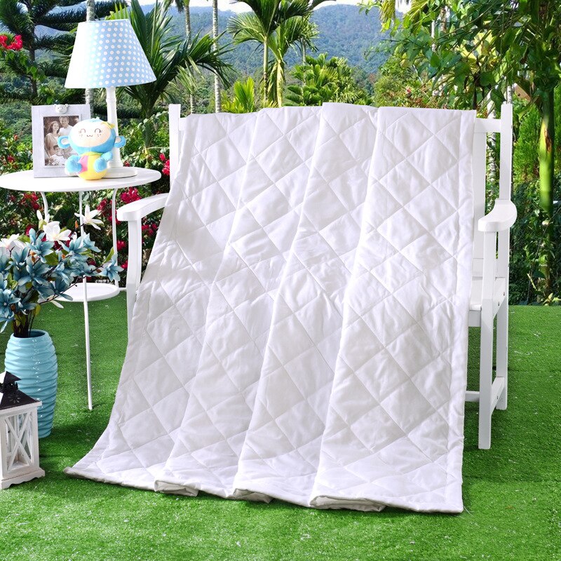 Bloemen Stijl Zomer Dekbed 150*200Cm/180*200Cm/200*230Cm Gewatteerde Quilt dunne Beddengoed Deken/Plaids: WHITE / 200x230cm