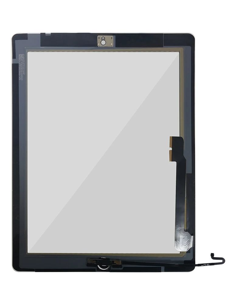 Pantalla táctil para iPad 4 4. a generación A1458 A1459 A1460 9,7 "pantalla táctil exterior digitalizador reemplazo del Panel de cristal frontal + botón de llave