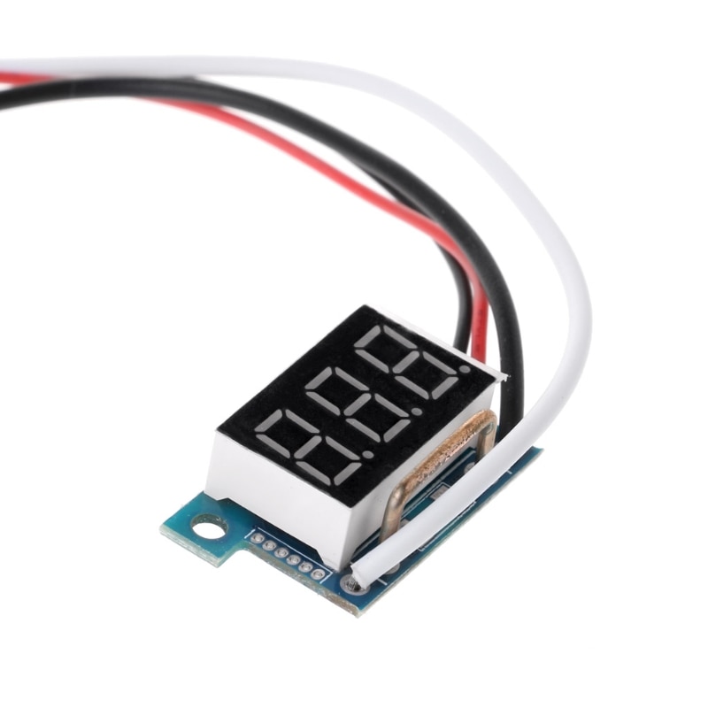 Dc0-10a digitale led-ampèremeter, stroompaneelmeter, 0.36in modules met omgekeerde beveiliging, 4 kleuren blauw, rood, geel, groen