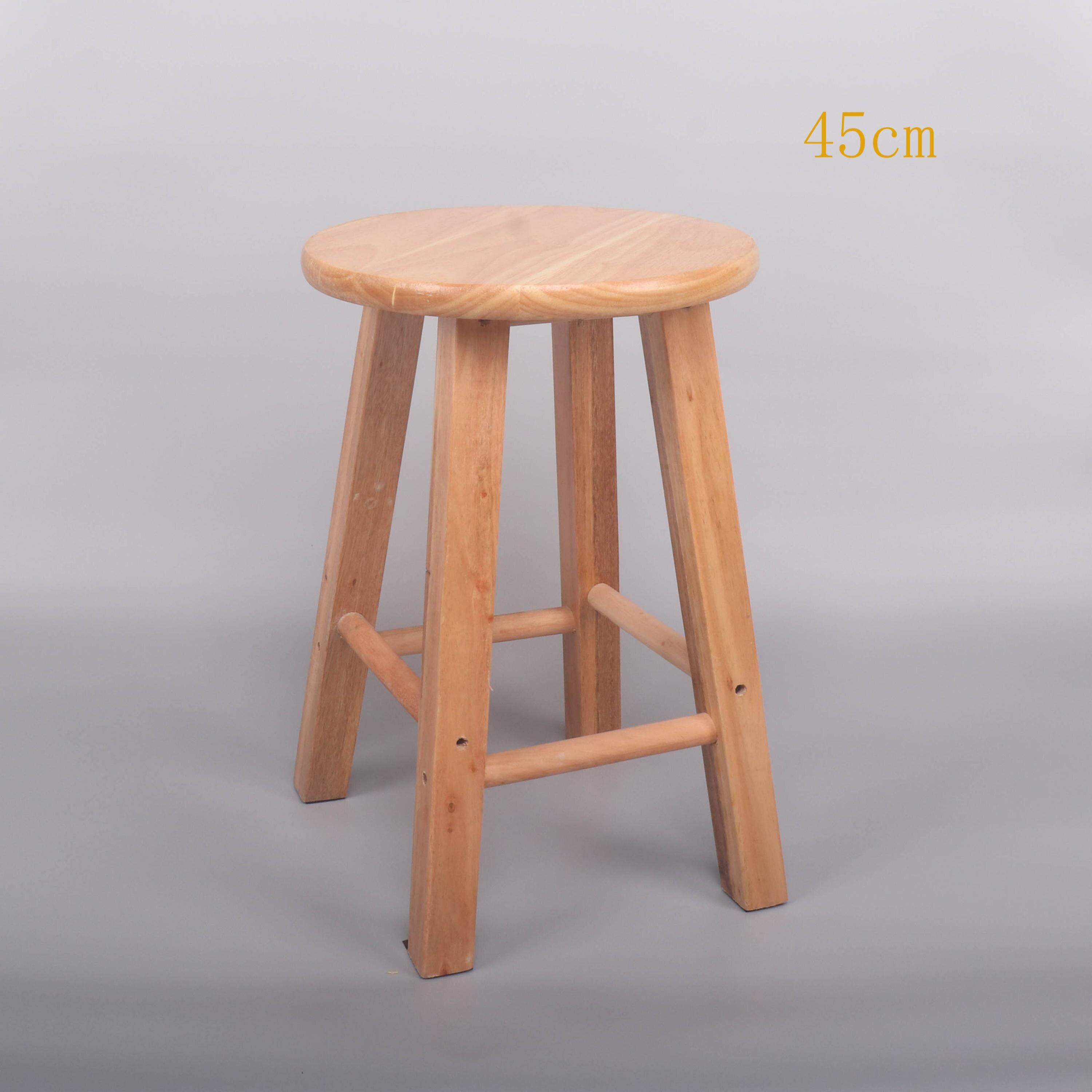 Massiv træ skammel børn skifte sko taburet bord skammel home pad fod måltid: 45cm høj