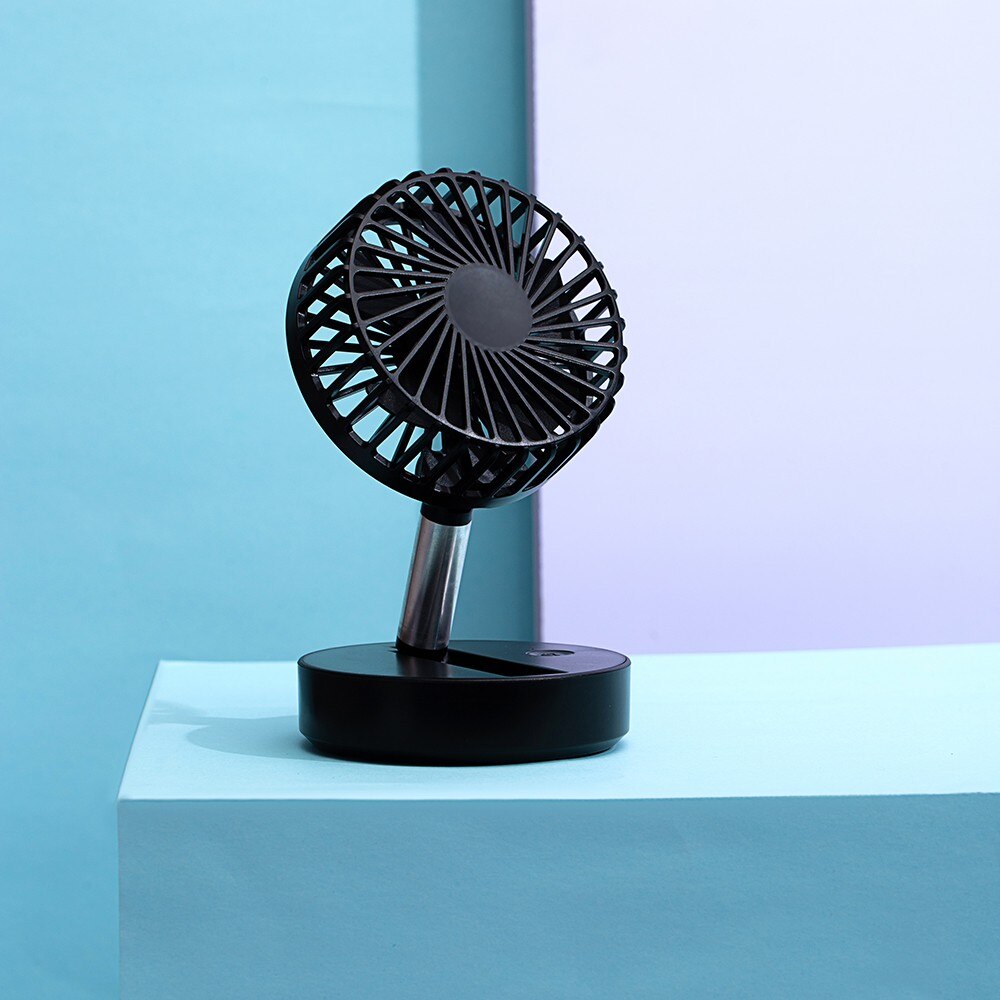 Rechargeable Desktop Folding Usb Fan With Strong Wind Outdoor Mini Mute Handheld Fans With Power Portable Electr: D
