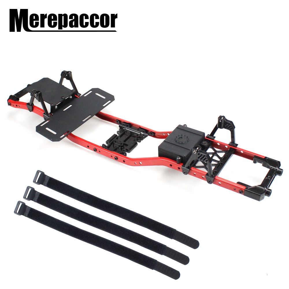 Metal Chassis Frame Girder RC Cars Frame for 1:10 Axial SCX10 D90 90046 90047 Rock Crawler Parts with battery panel box