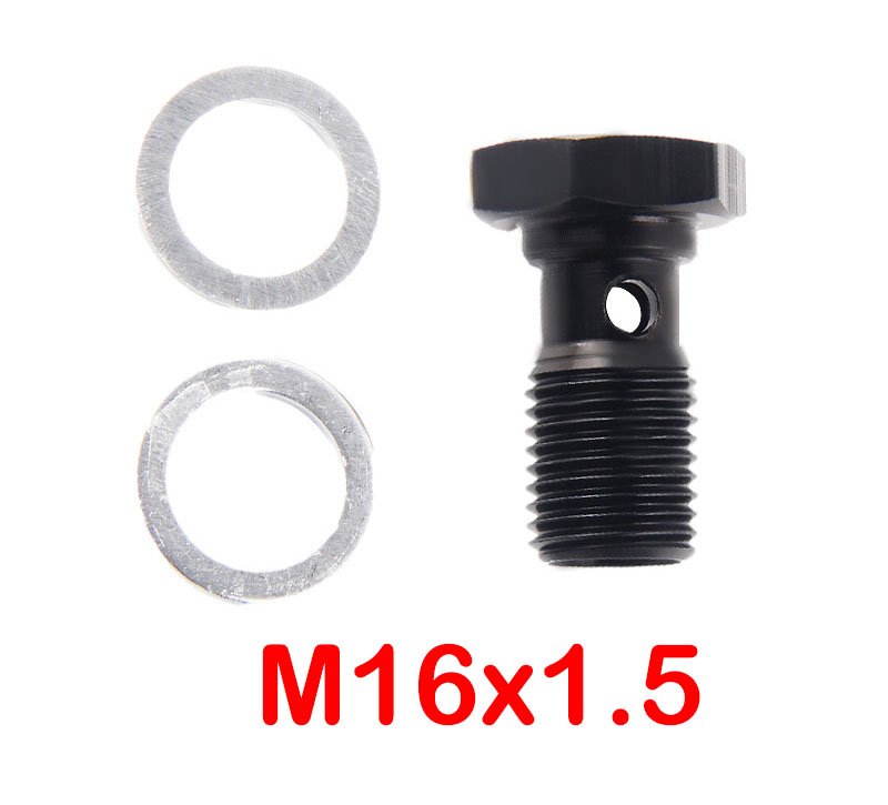 Tornillo de embrague hidráulico de perno M12 x 1,5 M14 x 1,5 con montaje de Banjo de aluminio salida Banjo macho an6 adaptador de ajuste 12mm 14mm: Gris oscuro